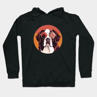 St Bernard With Sunglasses Hoodie